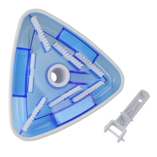 11" Blue and White Deluxe Triangular Swimming Pool Vacuum Head