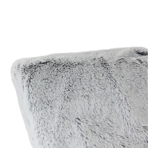 Ash Gray Plush Rectangular Throw Blanket 55" x 62"