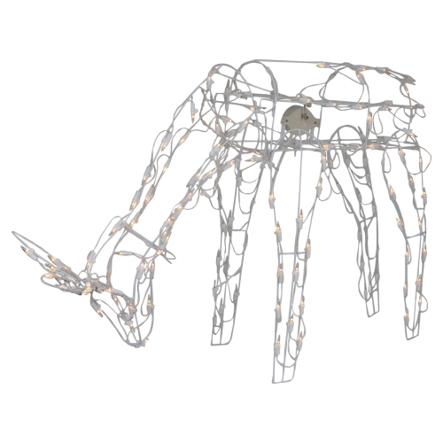 NORTHLIGHT  Lighted Feeding Reindeer Animated Outdoor Christmas Decoration - 42" - Clear Lights