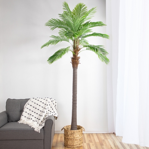 8' Artificial Potted Phoenix Palm Tree