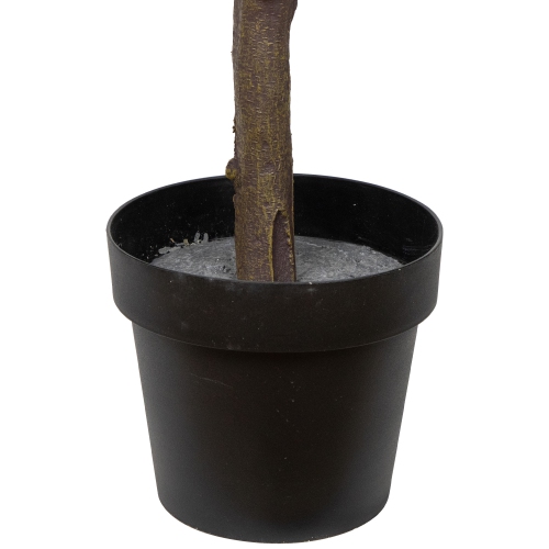 6.5' Large Artificial Apple Tree in Black Pot