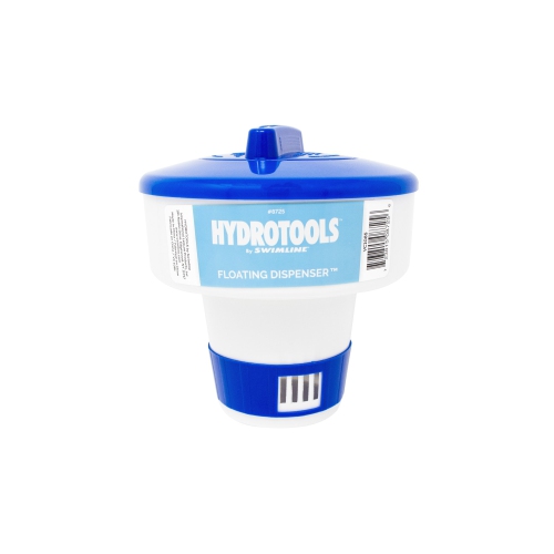 7-Inch Blue and White Adjustable Floating Swimming Pool Chemical Dispenser
