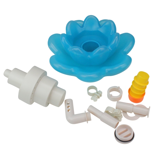 Floating Blue Blossom Flower Triple Tier Water Fountain for Swimming Pools