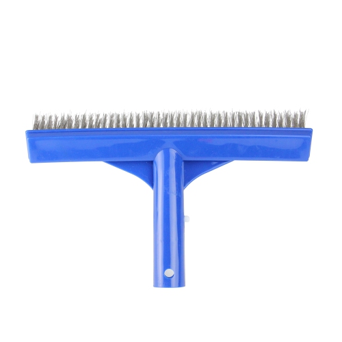 9.75-Inch Blue Stainless Steel Algae Brush for Cement Pools