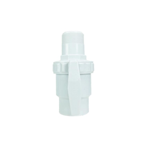 6.5-Inch White Hydro Tools Swimming Pool Socket Ball Valve