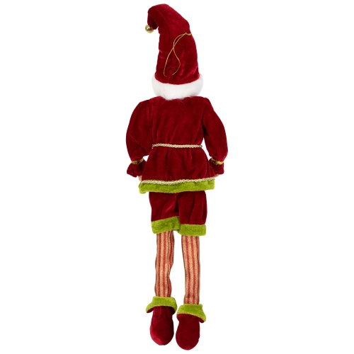 Elf Monarch Poseable Christmas Figure - 18" - Red and Green
