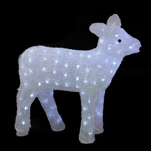 18" Lighted Commercial Grade Acrylic Baby Reindeer Christmas Outdoor Decoration