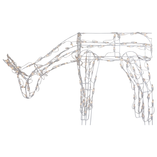 Décoration de Noël d'extérieur, renne lumineux blanc, 42 po