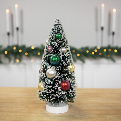 9" Green Frosted Sisal Pine Artificial Christmas Tabletop Tree