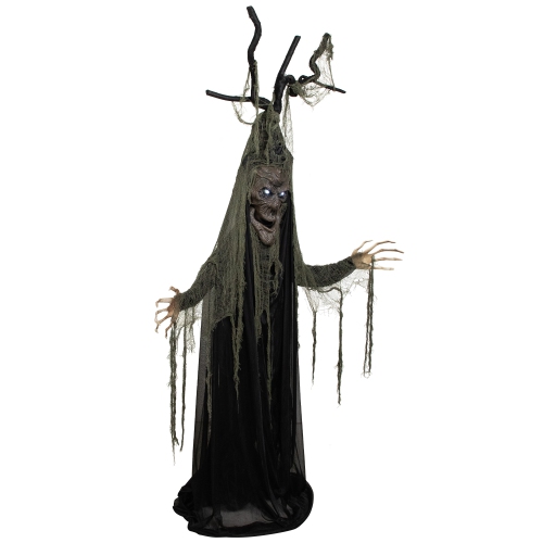LED Lighted and Animated Tree Man Halloween Decoration - 7'