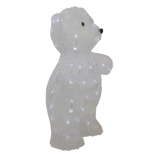 16.5" Lighted Commercial Grade Acrylic Polar Bear Christmas Display Decoration