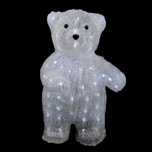 16.5" Lighted Commercial Grade Acrylic Polar Bear Christmas Display Decoration