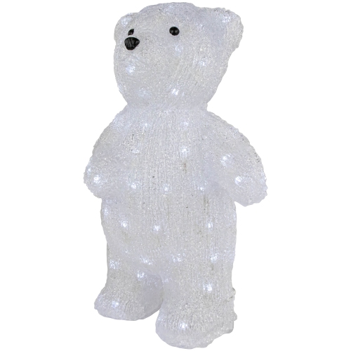 16.5" Lighted Commercial Grade Acrylic Polar Bear Christmas Display Decoration