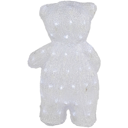 16.5" Lighted Commercial Grade Acrylic Polar Bear Christmas Display Decoration