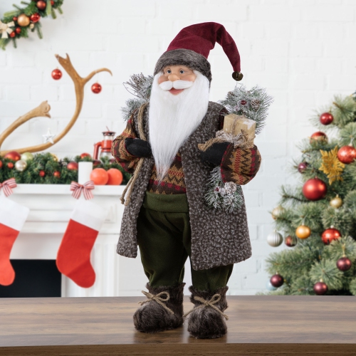 24" Country Rustic Santa Claus Christmas Figure