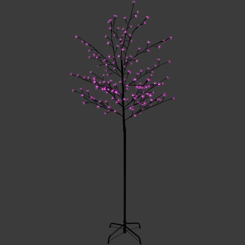 Pre-Lit Sakura Cherry Blossom Flower Artificial Tree - 6' - Pink LED Lights
