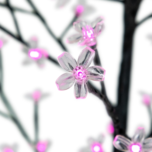 Pre-Lit Sakura Cherry Blossom Flower Artificial Tree - 6' - Pink LED Lights