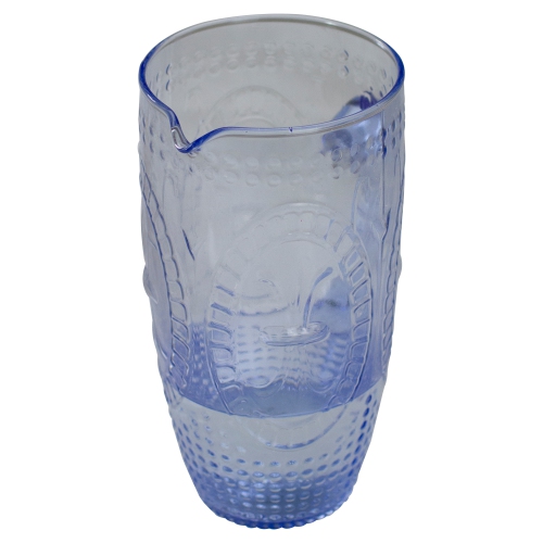 8.75" Blue Textured Glass Beverage Pitcher