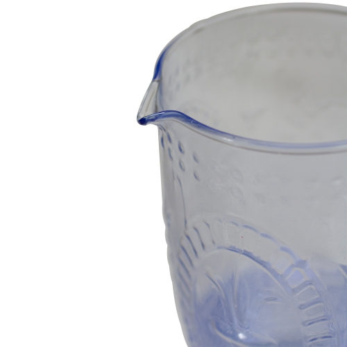 8.75" Blue Textured Glass Beverage Pitcher