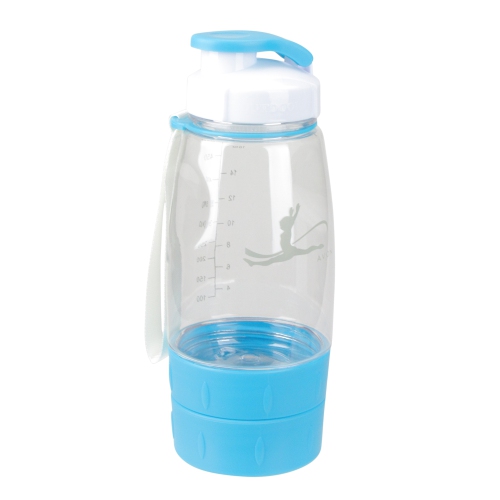 Blue 3-in-1 Portable Shake Bottle for Healthy Drinks, 9-Inch