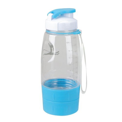Blue 3-in-1 Portable Shake Bottle for Healthy Drinks, 9-Inch