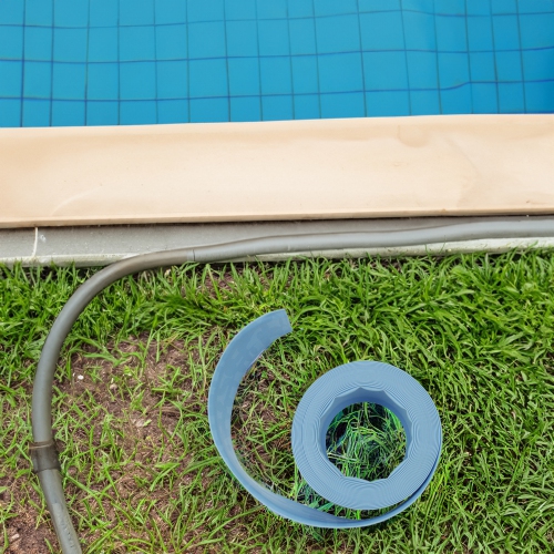 Sky Blue Solid Swimming Pool Filter Backwash Hose 100' x 1.5''