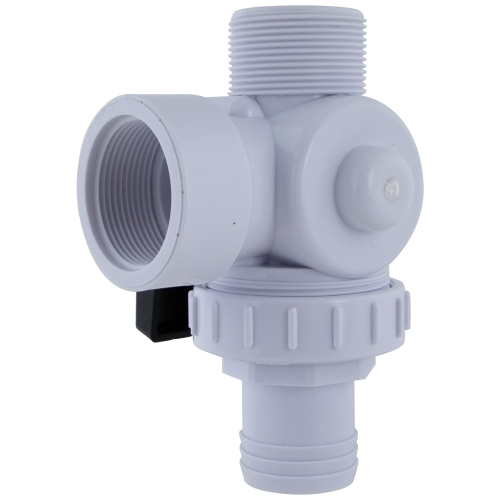 HydroTools Swimming Pool and Spa Standard Right Outlet 3-Way Ball Valve - 6.25"