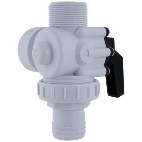 HydroTools Swimming Pool and Spa Standard Right Outlet 3-Way Ball Valve - 6.25"