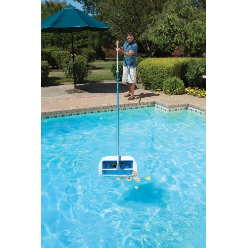 20" Blue and White Swivel Skim Elite Swimming Pool Bi-Directional Skimmer