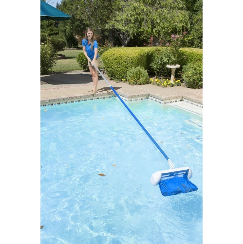20" Blue and White Swivel Skim Elite Swimming Pool Bi-Directional Skimmer