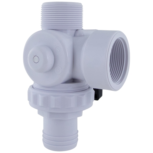 HydroTools Swimming Pool and Spa Standard Left Outlet 3-Way Ball Valve - 6.25"