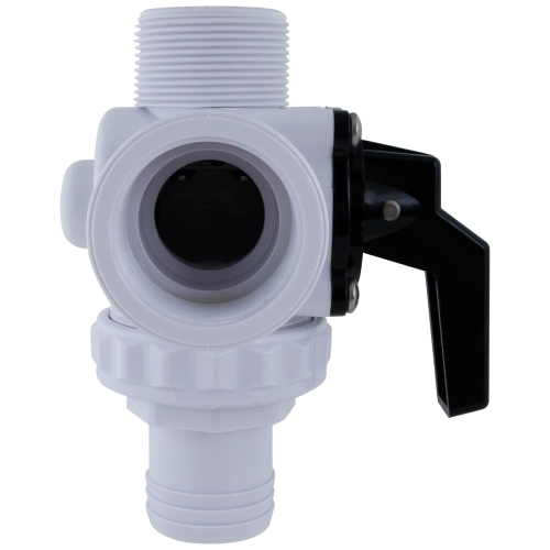 HydroTools Swimming Pool and Spa Standard Left Outlet 3-Way Ball Valve - 6.25"