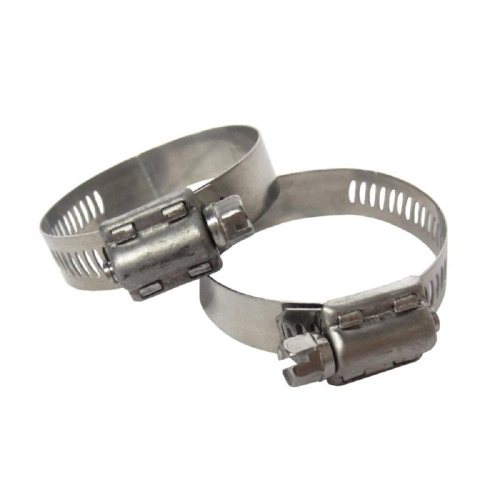 Set of 2 Silver Colored Hose Clamps - 2.5-Inch