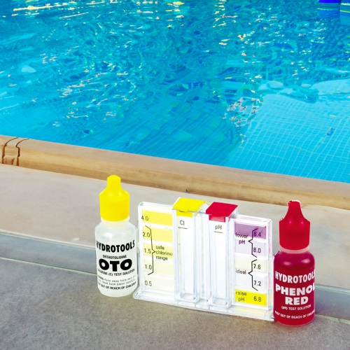 HydroTools Swimming Pool Test Kit - Test Chlorine, Bromine and pH Levels