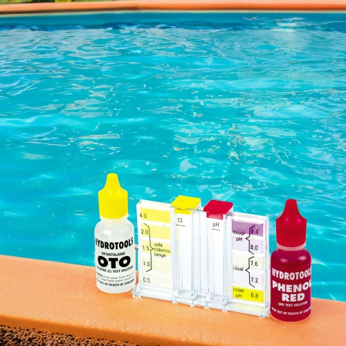 HydroTools Swimming Pool Test Kit - Test Chlorine, Bromine and pH Levels