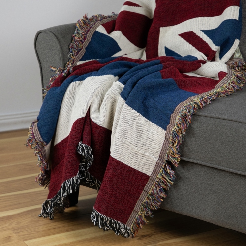 Hawaii State Flag Tapestry Throw Blanket with Fringe - 60" x 50"