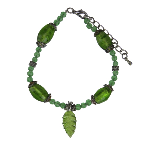 ROMAN  Moments In Life "health" Beaded Bracelet In Green