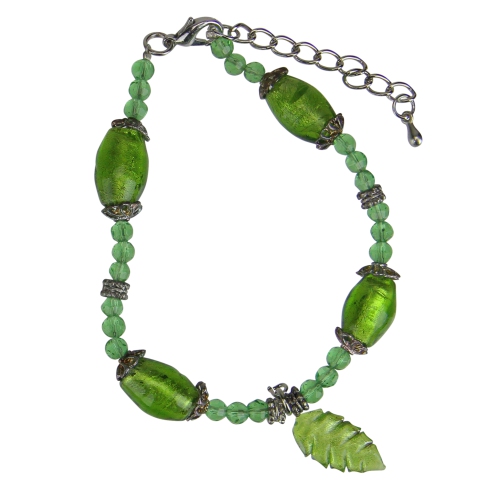 Moments In Life "Health" Green Beaded Bracelet