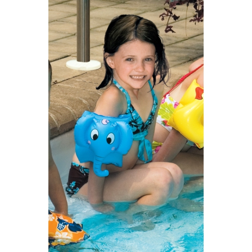 SWIM CENTRAL  Set Of 2 Inflatable Elephant Animal Fun Swimming Pool Arm Floats for Kids, 7.5-Inch In Blue