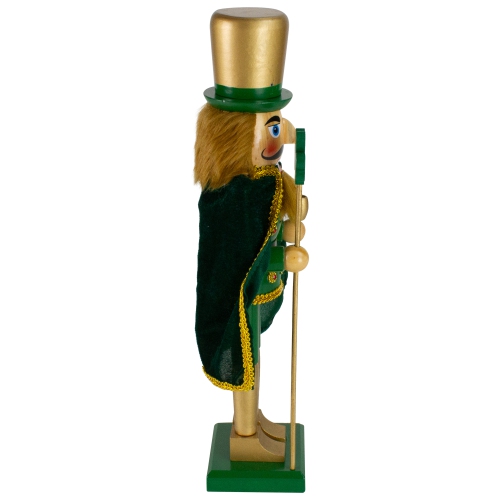 15" Green and Gold Luck of the Irish Christmas Nutcracker