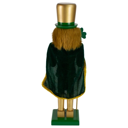 15" Green and Gold Luck of the Irish Christmas Nutcracker