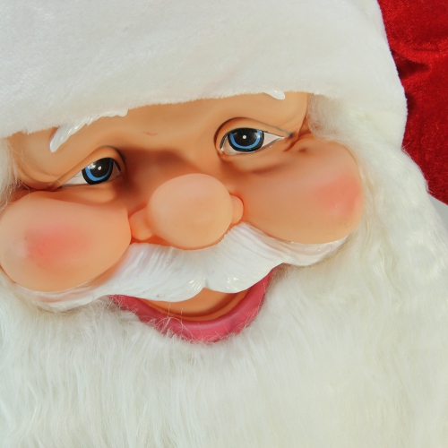 Père Noël musical illuminé à DEL avec sac cadeau figurine de Noël gonflable - 6 pi