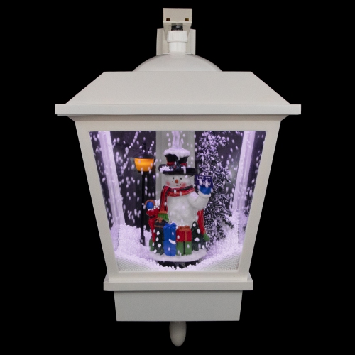LED Lighted Musical Snowman Christmas Street Lamp Decoration - 17.75"