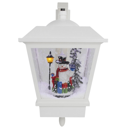 LED Lighted Musical Snowman Christmas Street Lamp Decoration - 17.75"