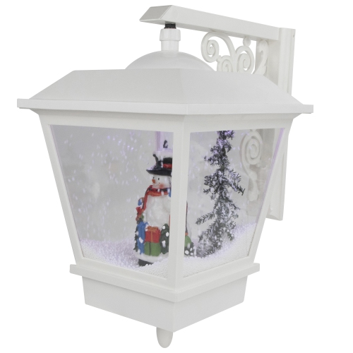 LED Lighted Musical Snowman Christmas Street Lamp Decoration - 17.75"