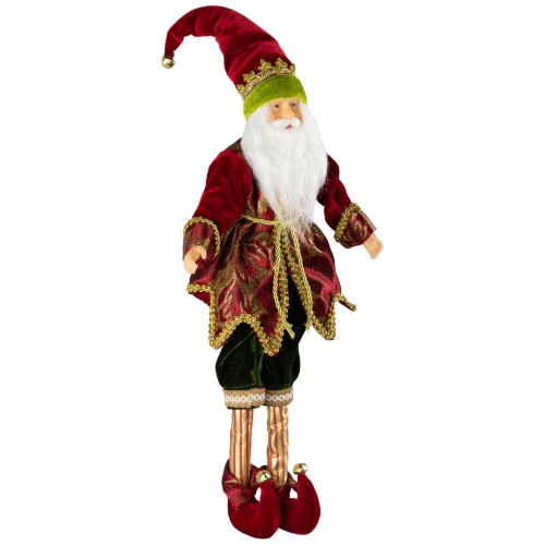 Elf Christmas Figure with Bendable Legs - 18" - Red and Green