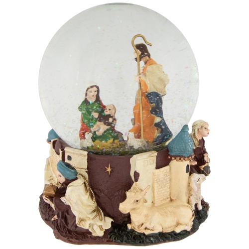 NORTHLIGHT  Nativity Scene Musical Christmas Snow Globe - 5.5"