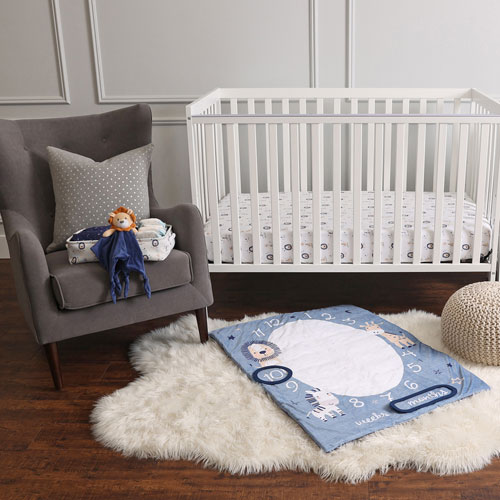 Ensemble de literie 5 pièces pour lit de bébé de Nemcor - Bleu