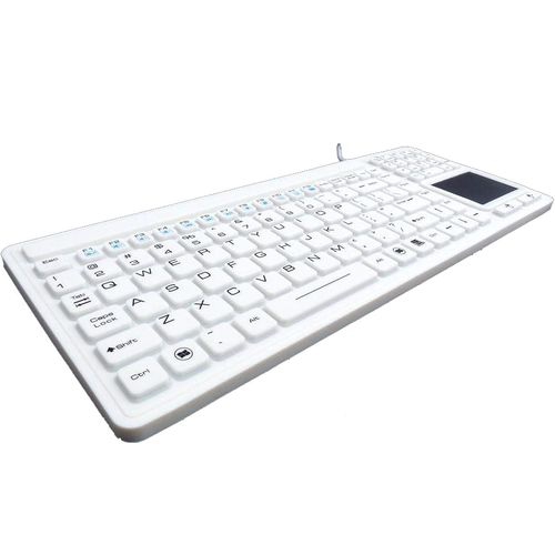 Solidtek Industrial Mini Keyboard with Touchpad on Right KB-IKB107 White