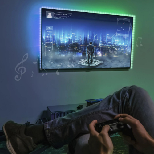 Monster – bande lumineuse à DEL pour l’intérieur MLB7-1054-BLK de 6,5 pi, alimentation par USB Sound Reactive